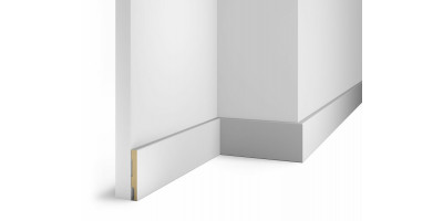 Плинтус AP72 под покраску, белый, 75x10x2400 мм, МДФ