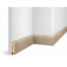 Плинтус WP07, экошпон, ясень Тирамису, 80x16x2400 мм, МДФ